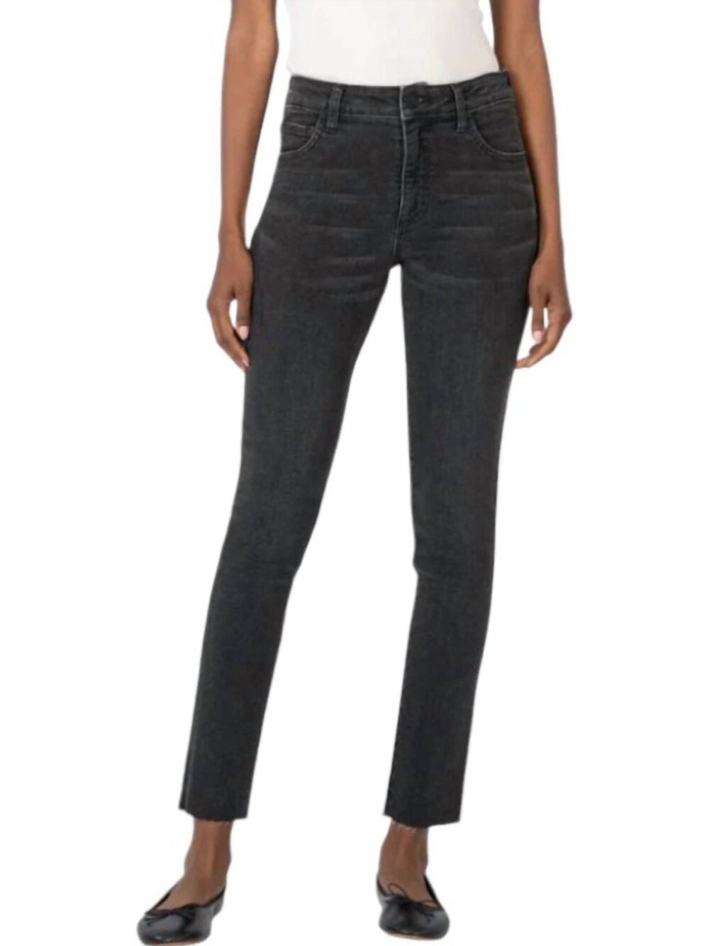 Kut from the Kloth Reese Fab Ab Ankle Straight Leg Jeans 6 Respectable
